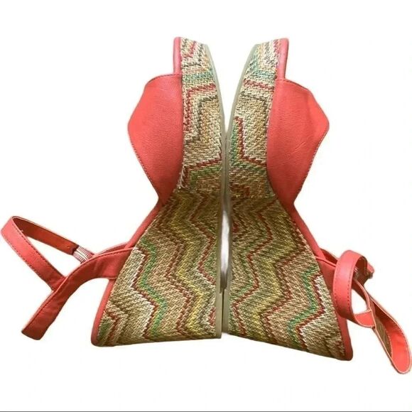 🌸Mudd Platform Red Open Toe Sandals Size‎ 9.5🌸 - Picture 7 of 7